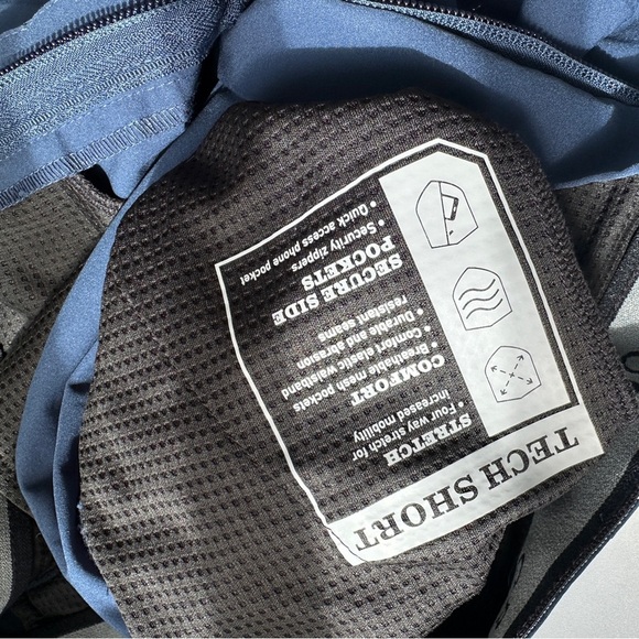 Orvis Blue Flat Front Shorts Modern Design - Picture 7 of 7